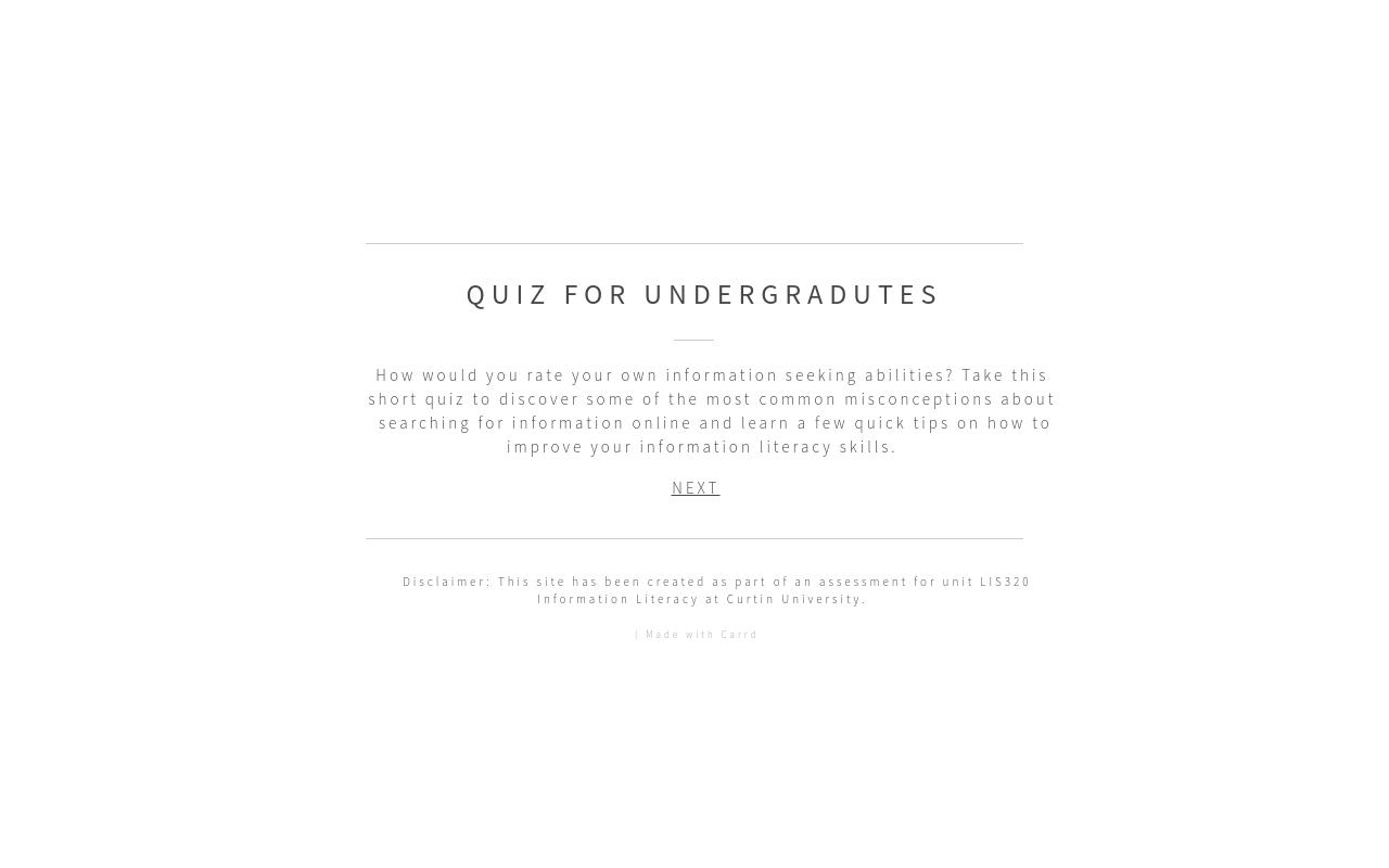 Carrd profile picture for @undergraduates